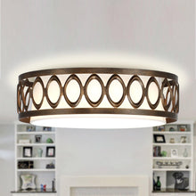 Cargar imagen en el visor de la galería, 16&quot; Modern Brown LED Flush Mount Lighting
