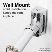 Carregar imagem no visualizador da galeria, 36 in. to 61 in. Curved Shower Rod (Chrome Finish)
