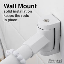 Carregar imagem no visualizador da galeria, 36 in. to 61 in. Curved Shower Rod (White Finish)
