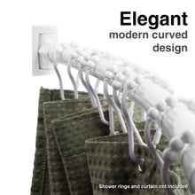 Carregar imagem no visualizador da galeria, 36 in. to 61 in. Curved Shower Rod (White Finish)
