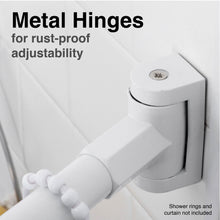 Carregar imagem no visualizador da galeria, 36 in. to 61 in. Curved Shower Rod (White Finish)
