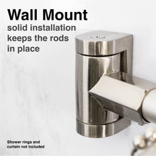 Carregar imagem no visualizador da galeria, 44 in. to 70 in. Double Curved Shower Rod (Brushed Nickel Finish)
