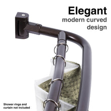 Carregar imagem no visualizador da galeria, 44 in. to 70 in. Double Curved Shower Rod (Oil-Rubbed Bronze Finish)
