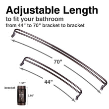 Carregar imagem no visualizador da galeria, 44 in. to 70 in. Double Curved Shower Rod (Oil-Rubbed Bronze Finish)
