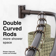 Carregar imagem no visualizador da galeria, 44 in. to 70 in. Double Curved Shower Rod (Oil-Rubbed Bronze Finish)
