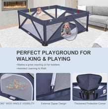 Carregar imagem no visualizador da galeria, Foldable Baby Gate Playpen, 71&quot;x71&quot;(35 sq. ft Space), Extra Large Playards for Toddler, Kids Activity Center for Home Travel
