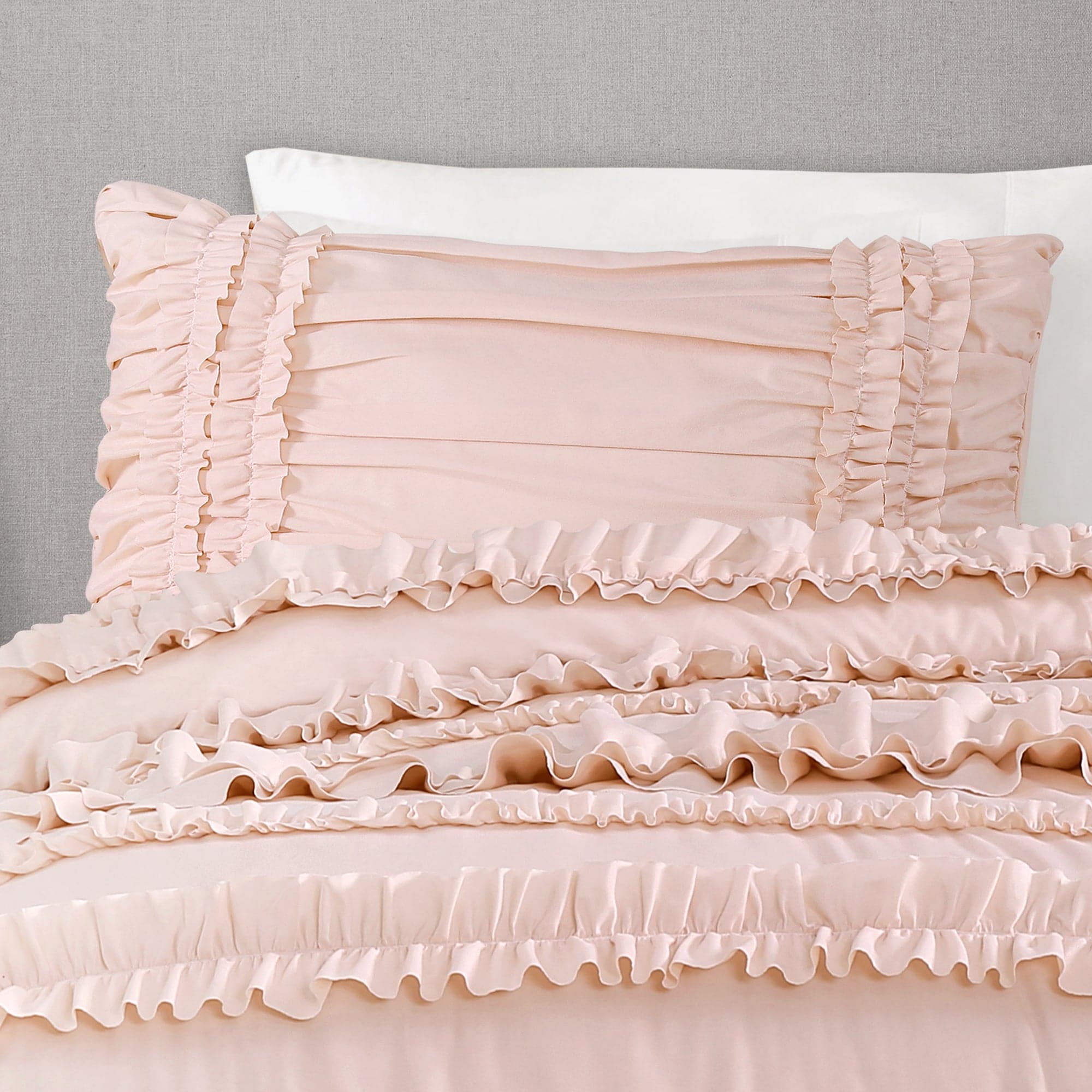 Lush Decor Belle 2 cheapest Piece Ruffled Quilt Bedding Set, Twin, Pink Blush