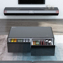 Carregar imagem no visualizador da galeria, Smart Side Coffee Table With Refrigerator Bluetooth Speaker &amp; Wireless Charging TB-135
