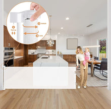 Load image into Gallery viewer, BETERTEK 155 Inch Extra Wide Retractable Baby Gates Extra Wide Baby Gate for Large Openings Extra Long Baby Gate Indoor Extra Large Baby Gate Retractable
