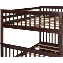 Carregar imagem no visualizador da galeria, Full-Over-Full Bunk Bed with Ladders and Two Storage Drawers (Espresso)
