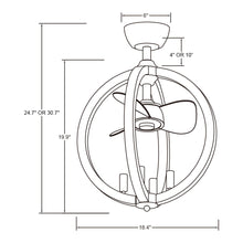 Cargar imagen en el visor de la galería, 18&quot; Cairns DC Motor Modern Downrod Mount Reversible Ceiling Fan with Lighting and Remote Control
