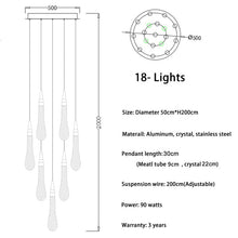 Carregar imagem no visualizador da galeria, Orta San Giulio | Hanging Crystal Lamp for Living Room
