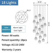 Load image into Gallery viewer, Vernazza | Creative Staircase Crystal Chandelier
