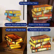 Load image into Gallery viewer, Stained Glass Books Lamp
