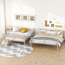 Load image into Gallery viewer, Full XL Over Queen Metal Bunk Bed, Sliver
