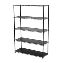 Load image into Gallery viewer, 18&quot; x 48&quot; x 72&quot; 5-Tier Wire Rack - Black
