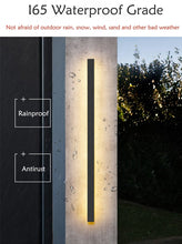 Cargar imagen en el visor de la galería, MIRODEMI® Black Outdoor Waterproof Antirust Aluminum Long LED Wall Lamp For Villa porch | S2024S
