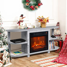 Load image into Gallery viewer, Decorative Modern 48&quot; TV Stand with 18&quot; Insert Electric Fireplace
