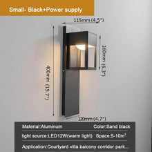 Load image into Gallery viewer, MIRODEMI® Black/Bronze Outdoor Waterproof LED Aluminum Wall Light With Motion Sensor | S2024S
