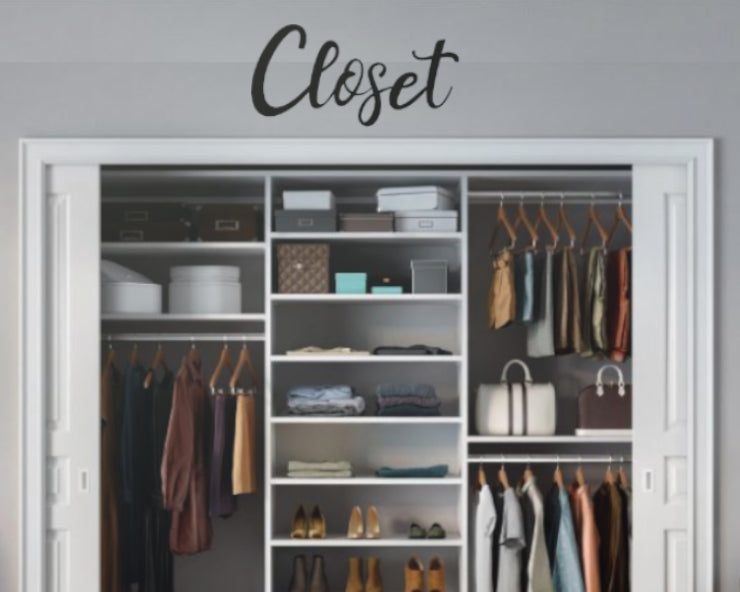 Closet Metal Word Sign