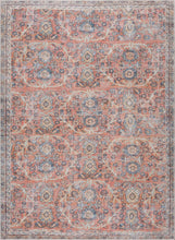 Load image into Gallery viewer, Urpi Rose &amp; Blue Washable Area Rug - Clearance
