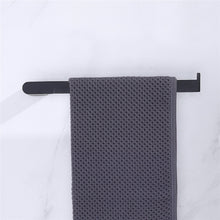 Load image into Gallery viewer, Luxurious 4-Piece Brass Matte Black Bathroom Hardware Set: Towel Bar, Towel Ring, Toilet Paper Holder, Robe Hook, and Tower Holder - Wall Mounted
