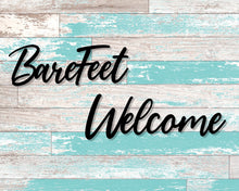 Cargar imagen en el visor de la galería, BareFeet Welcome Metal Word Sign
