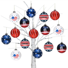 Carregar imagem no visualizador da galeria, Independence Day Bauble Ornaments, 16 Piece Patriotic Tree Decor
