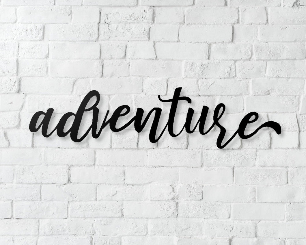 adventure Metal Word Sign