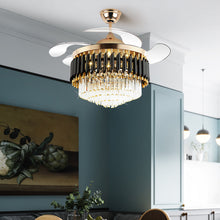 Carregar imagem no visualizador da galeria, Helena Black by Ozarke Smart Fan Chandelier Light
