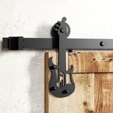 Load image into Gallery viewer, Non-Bypass Sliding Barn Door Hardware Kit - Guitar Design Roller
