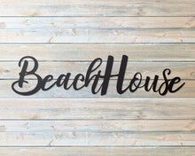 Cargar imagen en el visor de la galería, Beach House Metal Word Sign
