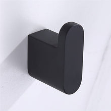 Load image into Gallery viewer, Luxurious 4-Piece Brass Matte Black Bathroom Hardware Set: Towel Bar, Towel Ring, Toilet Paper Holder, Robe Hook, and Tower Holder - Wall Mounted
