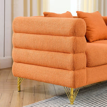 Cargar imagen en el visor de la galería, 3-seater + 2-seater Combination sofa.ORANGE teddy
