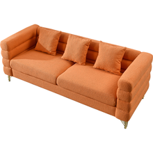 Cargar imagen en el visor de la galería, 3-seater + 2-seater Combination sofa.ORANGE teddy
