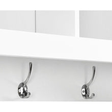Load image into Gallery viewer, Wide Design Hall Tree with Storage and Bench, 4-IN-1 Multi-functional Entryway Bench with Coat Rack and Shoe Cubbies, Practical Furniture for Hallway, White
