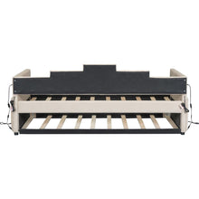 Load image into Gallery viewer, Twin Size Upholstered Daybed with Light and USB Port, Beige

