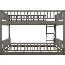 Carregar imagem no visualizador da galeria, Full XL over Queen Bunk Bed with Ladder and Guardrails, Gray
