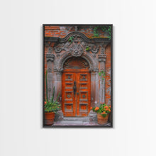 Cargar imagen en el visor de la galería, Change23. Mexican Wall Art, Framed Canvas Print, Old Town Mexico Architecture Wall Art, Framed Art
