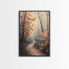 Load image into Gallery viewer, Framed Canvas Print of a Snowy Mountain and Winter Landscape, Winter Wonderland Wall Art, Moody Landscape, Best Gift Idea, Winter Decor
