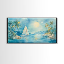 Carregar imagem no visualizador da galeria, Festive Boat Lighthouse Framed Canvas Print Christmas Nautical Holiday Art Beach Christmas Decor Best Gift Christmas Art Prints 2024
