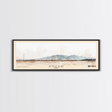 Load image into Gallery viewer, Ancud, Chile Watercolor Print, Vacation Gift, Chile Wall Art, Beach Painting, Beach Decor, Large Wall Art, Wood Frame Art
