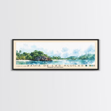 Carregar imagem no visualizador da galeria, Bahia de Las Aguilas, Dominican Republic Watercolor Beach Print, Vacation Gift, Dominican Republic Wall Art, Framed Canvas Print, Framed Beach Painting
