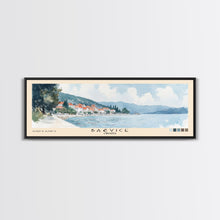 Load image into Gallery viewer, Bačvice, Croatia Watercolor Beach Print, Vacation Gift, Croatia Wall Art, Beach Painting, Beach Decor, Beach Painting
