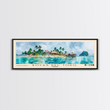 Load image into Gallery viewer, Bocas del Toro , Panamá Watercolor Beach Print, Vacation Gift, Panamá Wall Art, Framed Canvas Print, Framed Beach Painting

