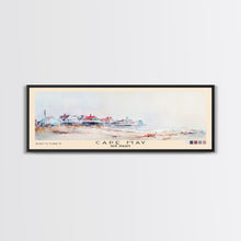 Carregar imagem no visualizador da galeria, Cape May, New Jersey Watercolor Beach Print, Vacation Gift, New Jersey Wall Art, Framed Canvas Print, Framed Beach Painting
