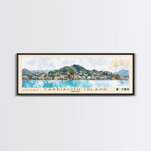 Load image into Gallery viewer, Carriacou Island, Grenada Watercolor Beach Print, Vacation Gift, Grenada Wall Art, Beach Painting, Beach Decor, Beach Painting
