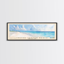 Load image into Gallery viewer, Cruise Center Beach, Turks and Caicos Watercolor Print, Vacation Gift, Turks and Caicos Wall Art, Beach Painting, Beach Decor, Large Wall Art, Wood Frame Art
