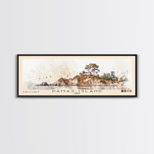 Load image into Gallery viewer, Damas Island, Chile Watercolor Beach Print, Vacation Gift, Chile Wall Art, Framed Canvas Print, Framed Beach Painting
