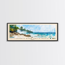 Load image into Gallery viewer, Dunn’s River Falls Beach, Jamaica Watercolor Print, Vacation Gift, Jamaica Wall Art, Beach Painting, Beach Decor, Large Wall Art, Wood Frame Art
